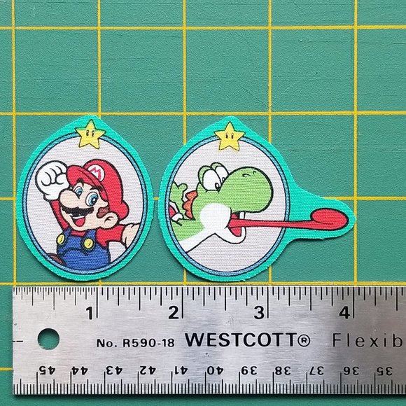 Set of 4 Super Mario Iron On Fabric Motifs/Appliques/Patches - Picture 2 of 6